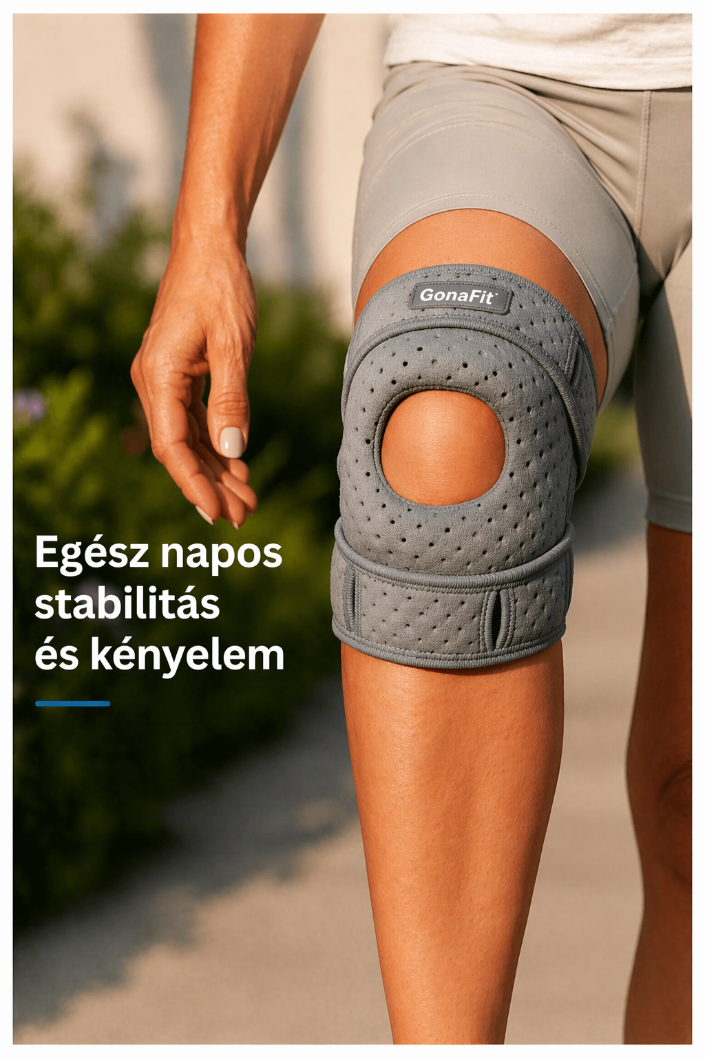 GonaFit térdrögzítő – azonnali fájdalomcsillapítás és teljes mozgástámogatás