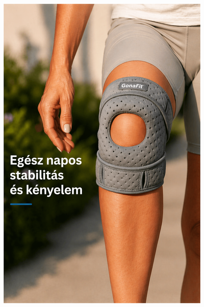 GonaFit térdrögzítő – azonnali fájdalomcsillapítás és teljes mozgástámogatás