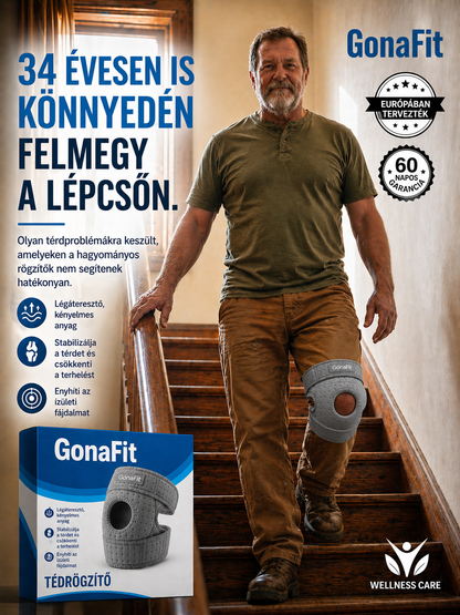 GonaFit térdrögzítő – azonnali fájdalomcsillapítás és teljes mozgástámogatás