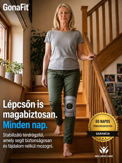 GonaFit térdrögzítő – azonnali fájdalomcsillapítás és teljes mozgástámogatás